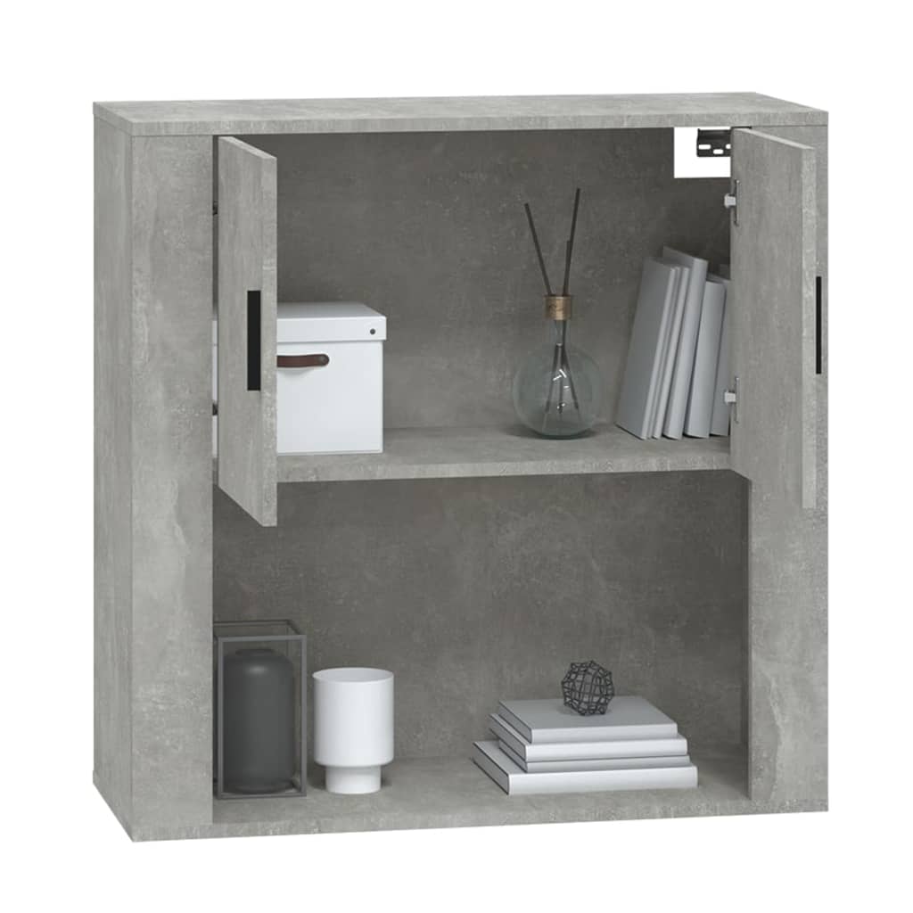 vidaXL Armario de pared madera contrachapada gris hormigón 80x33x80 cm