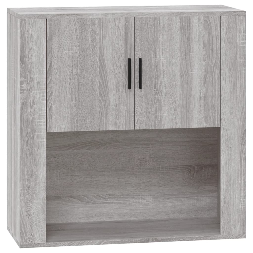 vidaXL Armario de pared madera contrachapada gris Sonoma 80x33x80 cm