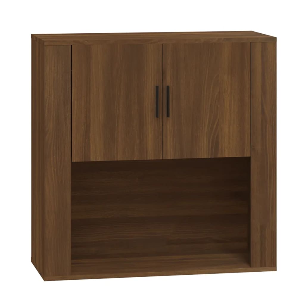 vidaXL Armario de pared madera contrachapada marrón roble 80x33x80 cm