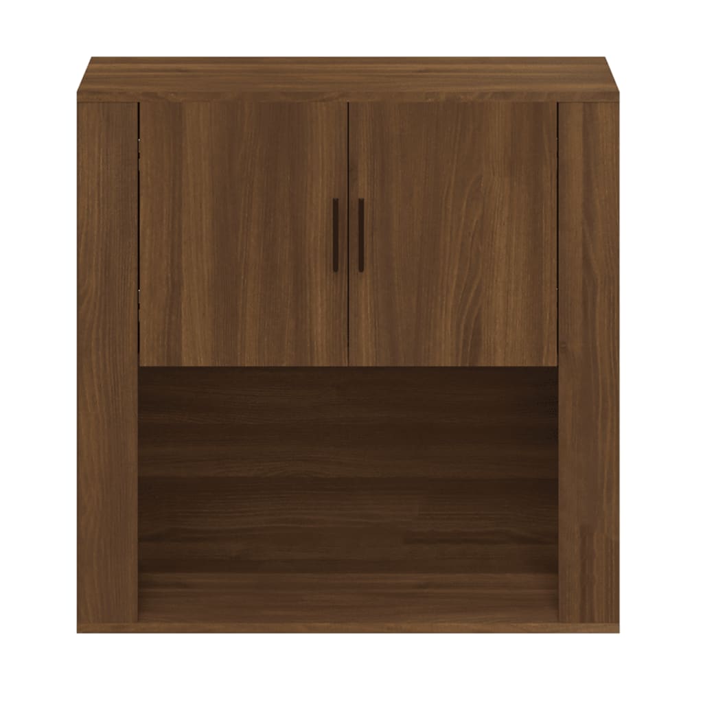 vidaXL Armario de pared madera contrachapada marrón roble 80x33x80 cm