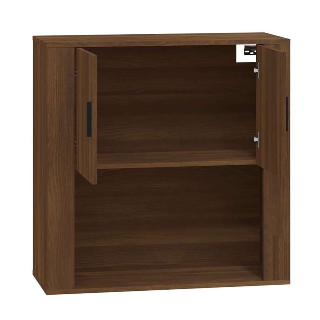 vidaXL Armario de pared madera contrachapada marrón roble 80x33x80 cm