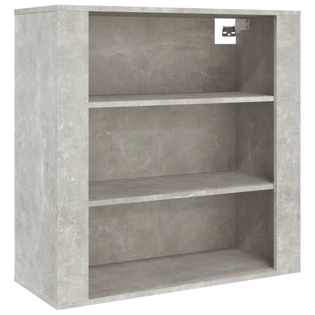 vidaXL Armario de pared madera contrachapada gris hormigón 80x33x80 cm