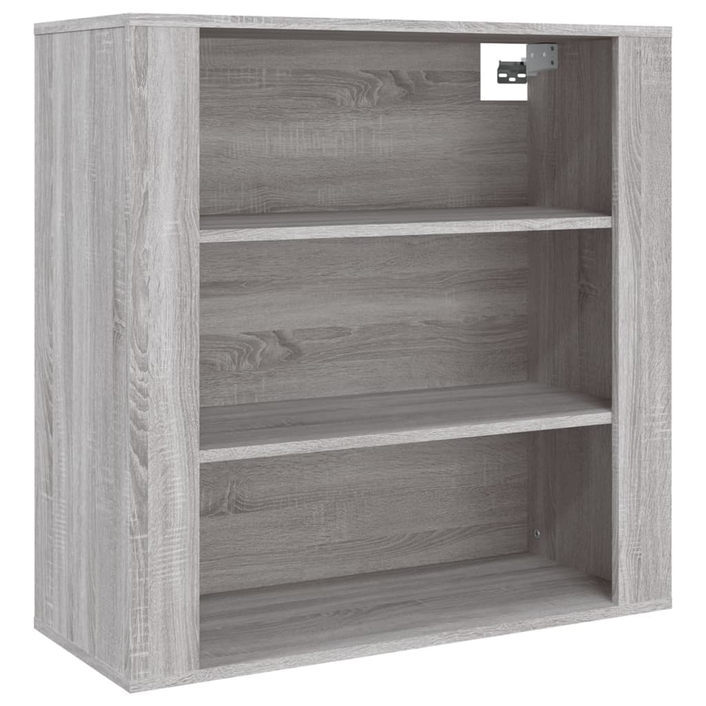 vidaXL Armario de pared madera contrachapada gris Sonoma 80x33x80 cm