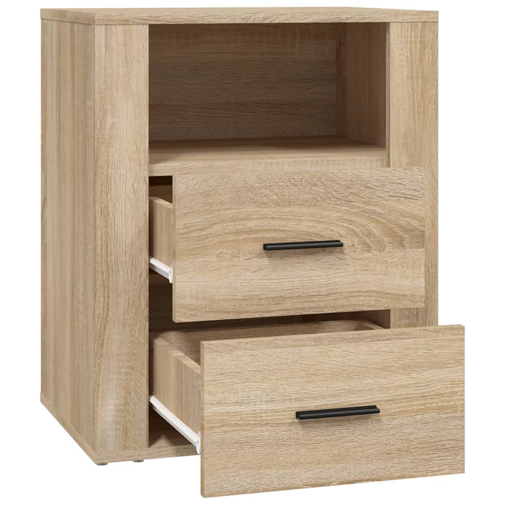 vidaXL Mesita de noche madera contrachapada roble sonoma 50x36x60 cm