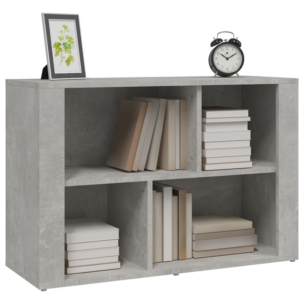 vidaXL Aparador de madera contrachapada gris hormigón 80x30x54 cm