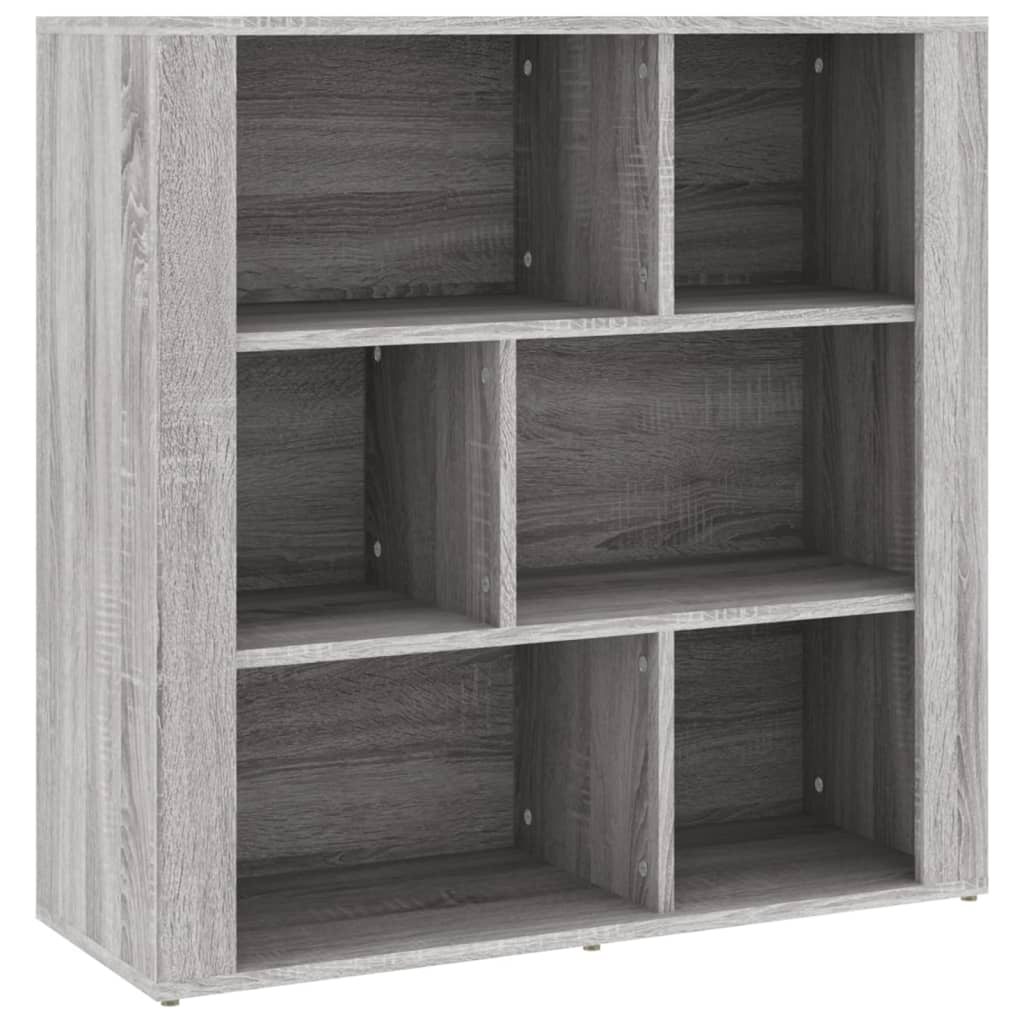 vidaXL Aparador de madera contrachapada gris Sonoma 80x30x80 cm