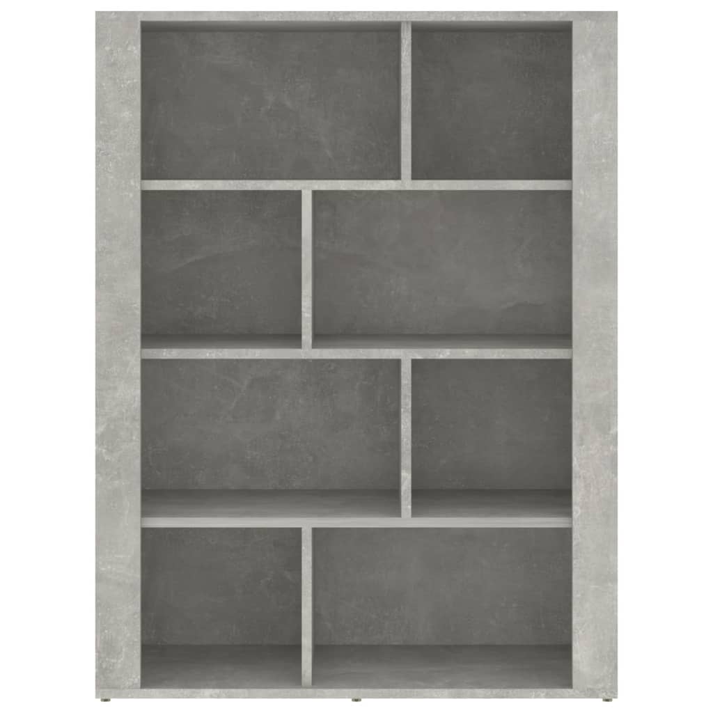 vidaXL Aparador de madera contrachapada gris hormigón 80x30x106 cm