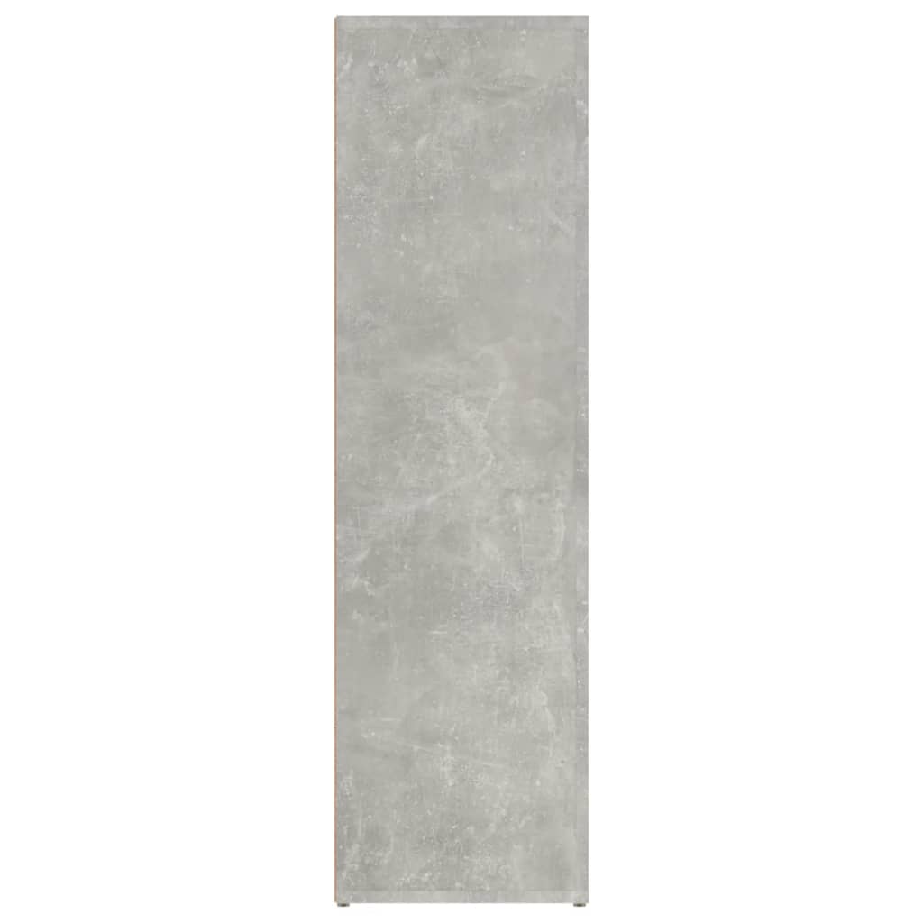 vidaXL Aparador de madera contrachapada gris hormigón 80x30x106 cm