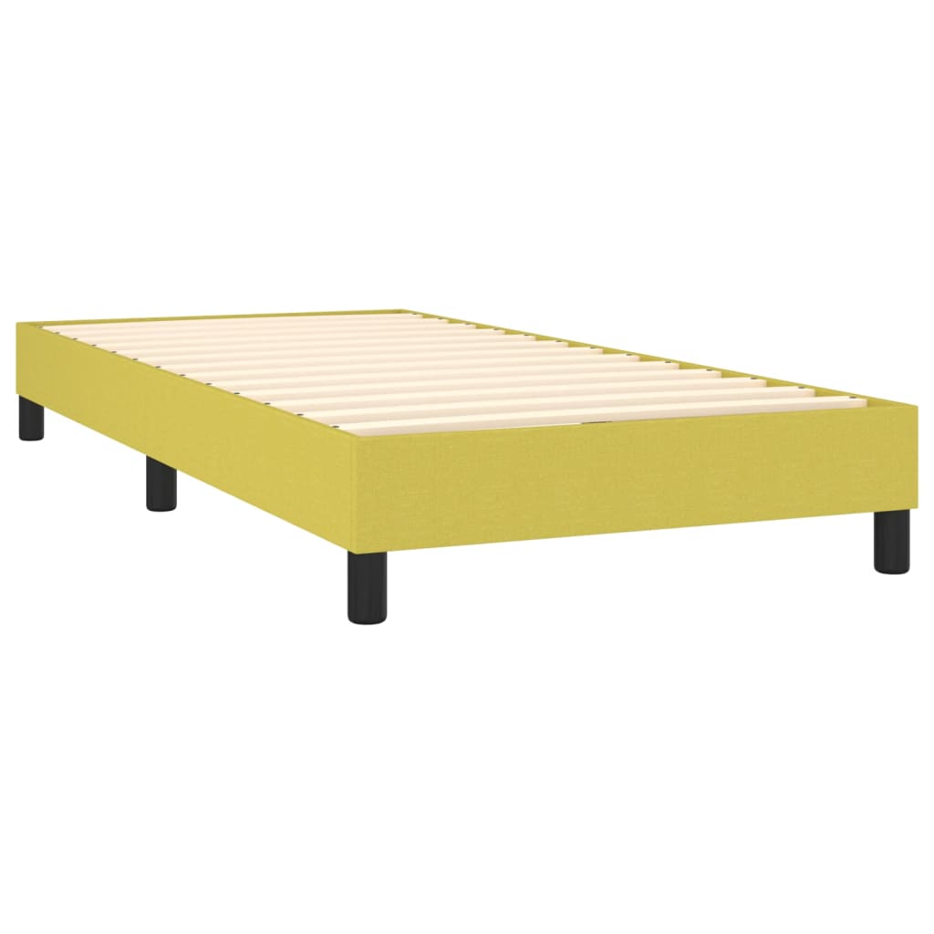 vidaXL Estructura de cama sin colchón tela verde 100x200 cm