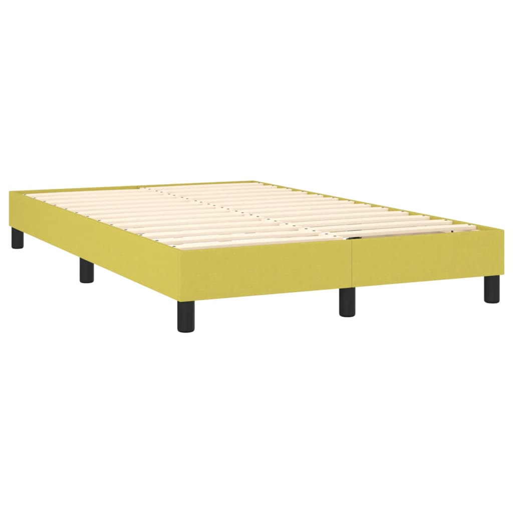 vidaXL Estructura de cama sin colchón tela verde 120x200 cm