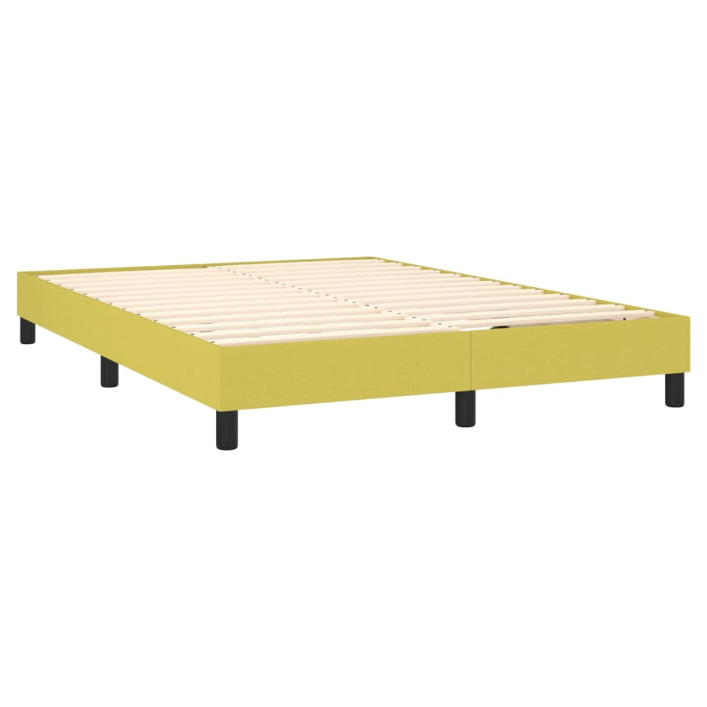 vidaXL Estructura de cama sin colchón tela verde 140x190 cm