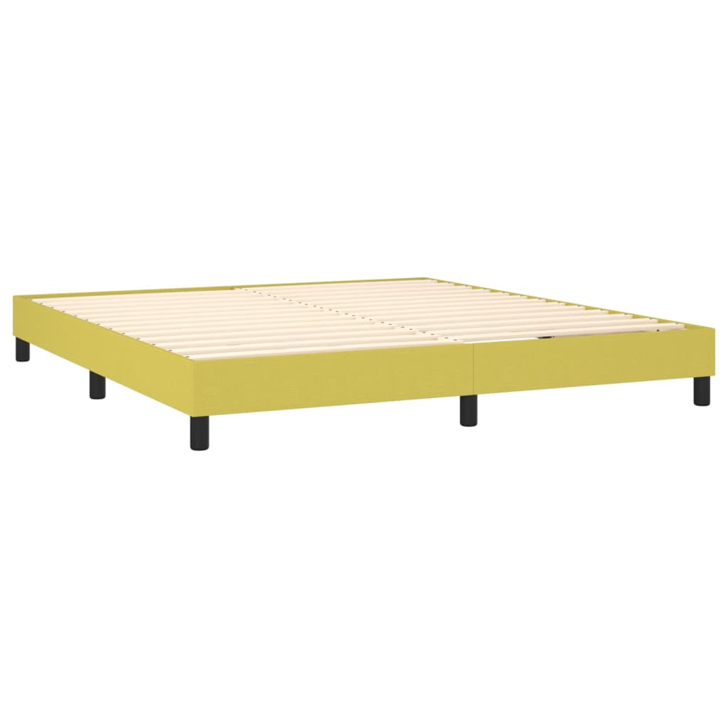 vidaXL Estructura de cama sin colchón tela verde 180x200 cm