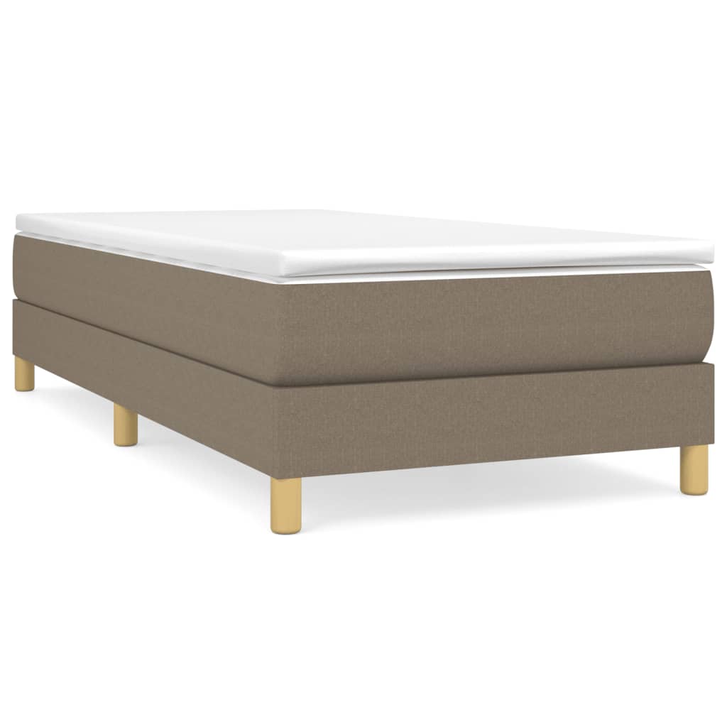 vidaXL Estructura de cama sin colchón tela gris taupe 90x190 cm