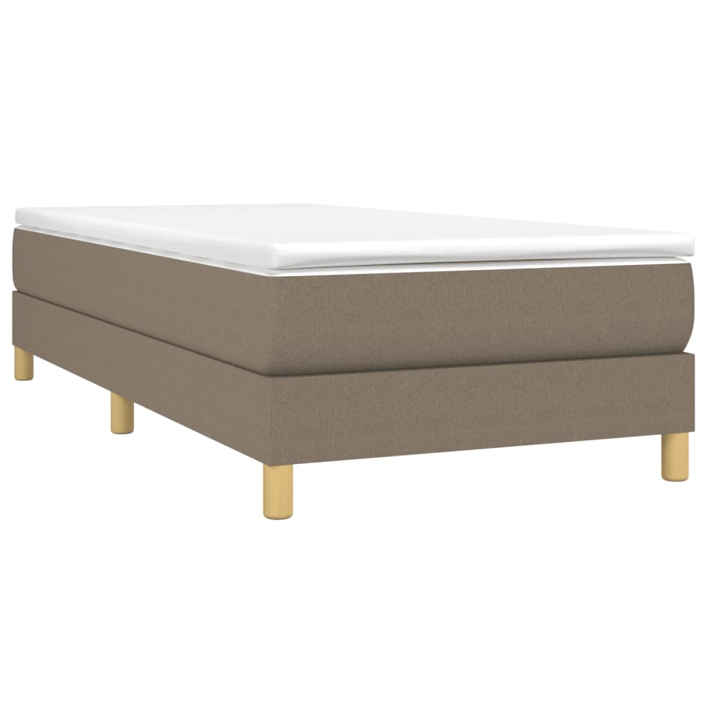 vidaXL Estructura de cama sin colchón tela gris taupe 90x190 cm