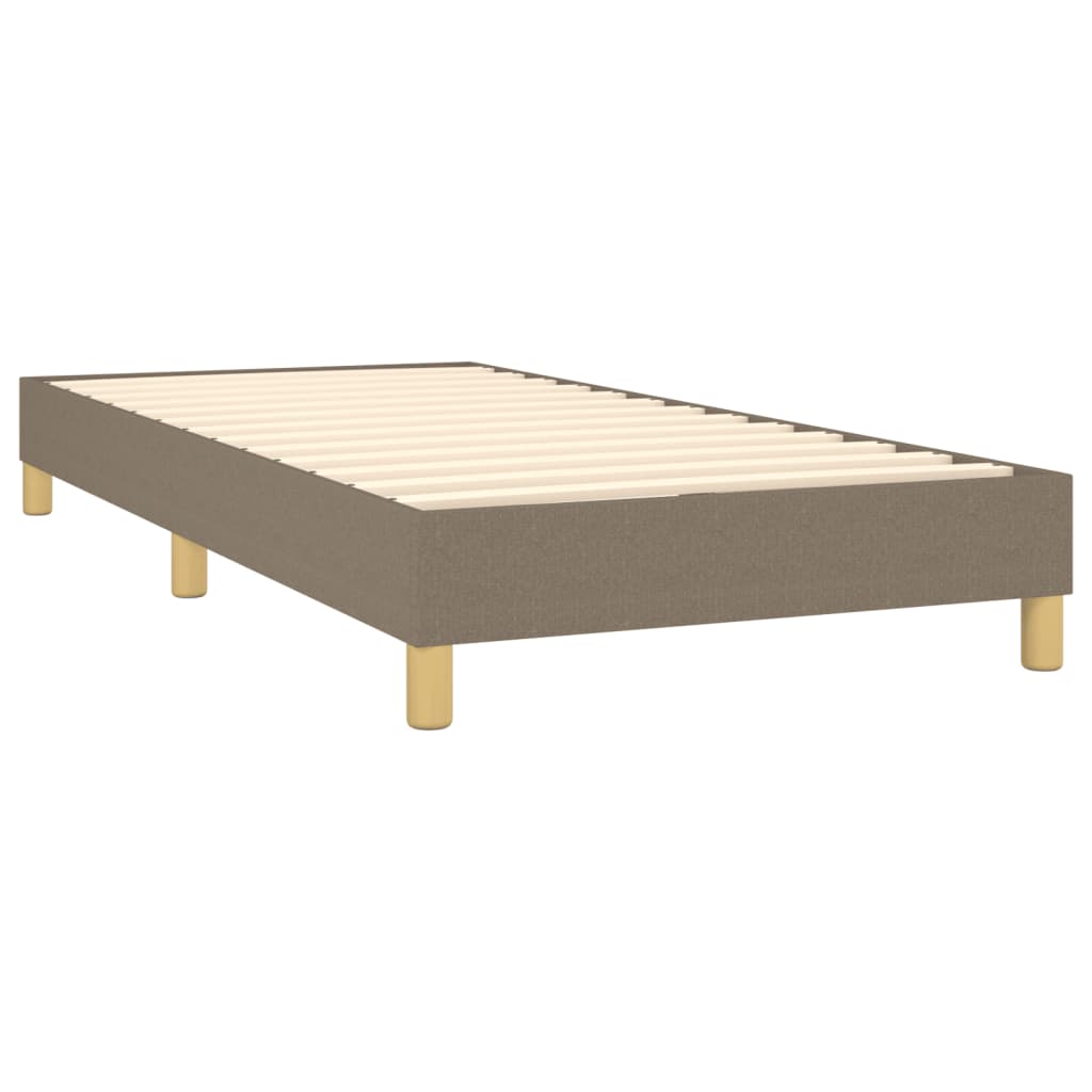 vidaXL Estructura de cama sin colchón tela gris taupe 90x190 cm