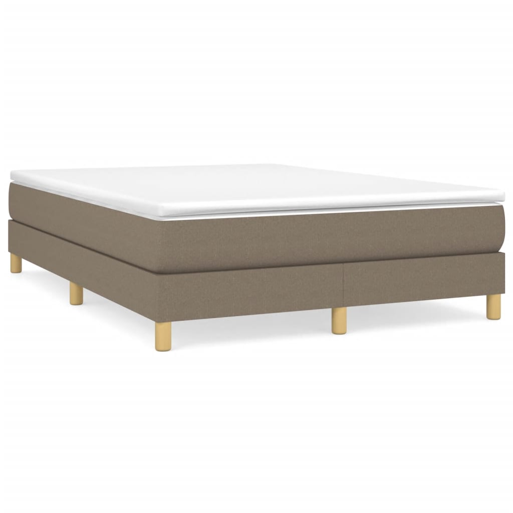 vidaXL Cama sin colchón tela gris taupe 140x190 cm