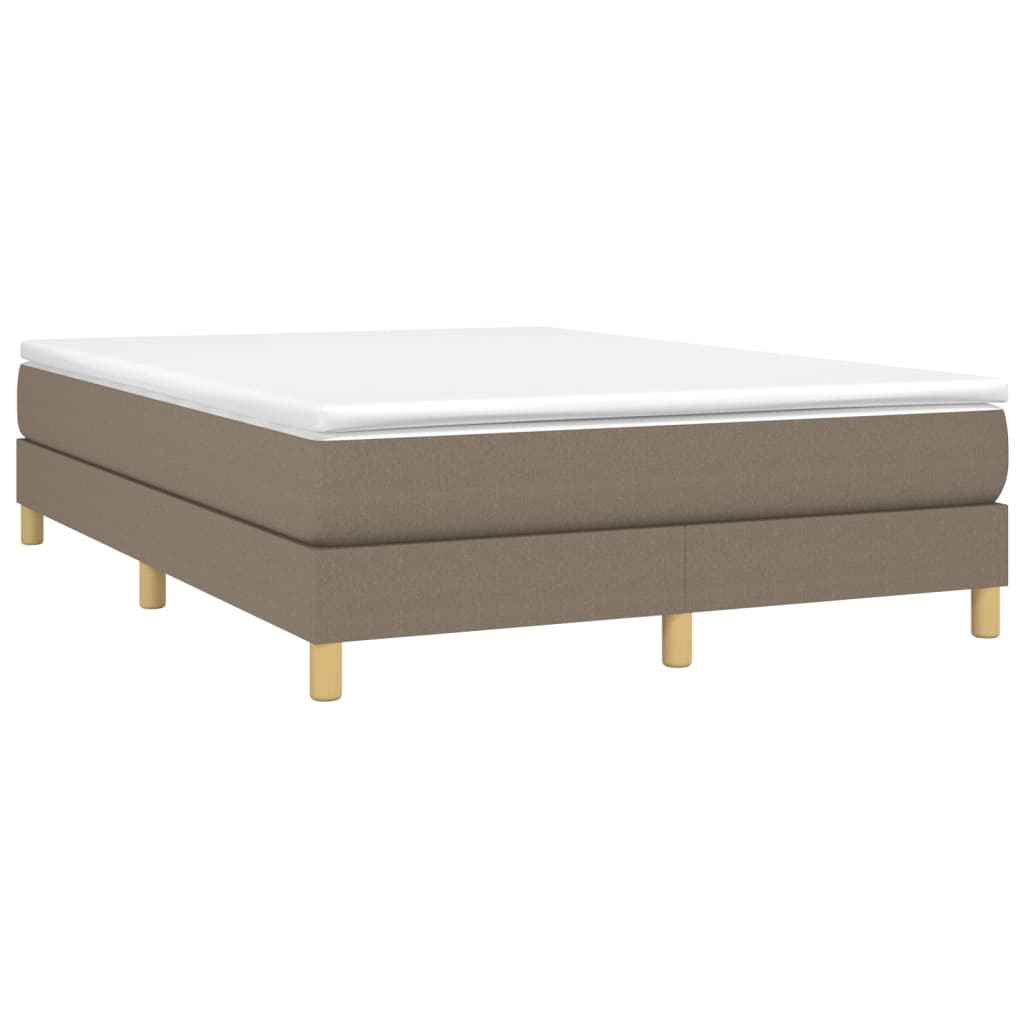 vidaXL Cama sin colchón tela gris taupe 140x190 cm