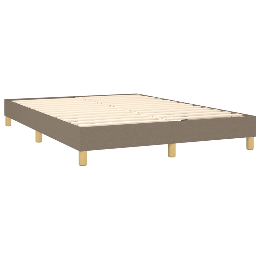 vidaXL Cama sin colchón tela gris taupe 140x190 cm