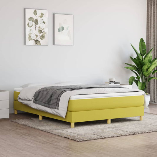 vidaXL Estructura de cama sin colchón tela verde 140x190 cm