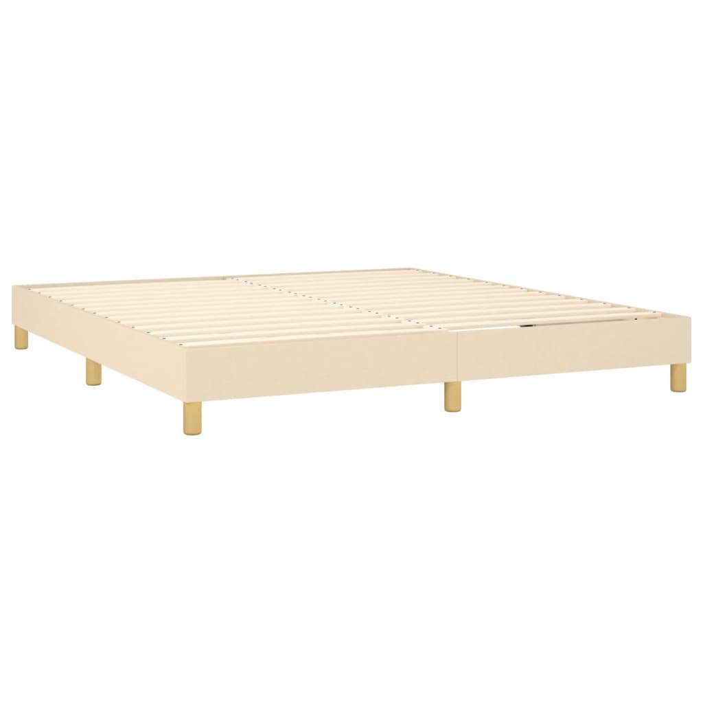 vidaXL Cama sin colchón tela color crema 160x200 cm