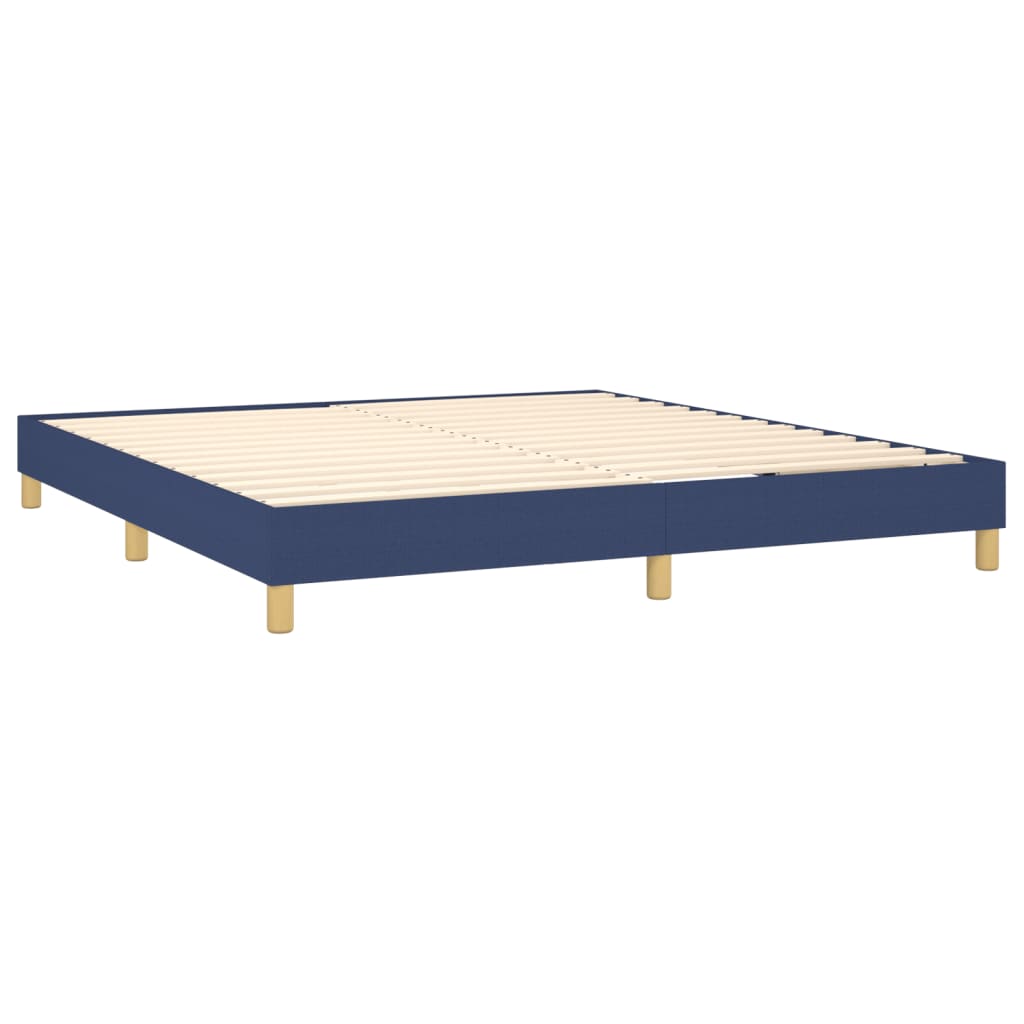 vidaXL Cama sin colchón tela azul 160x200 cm