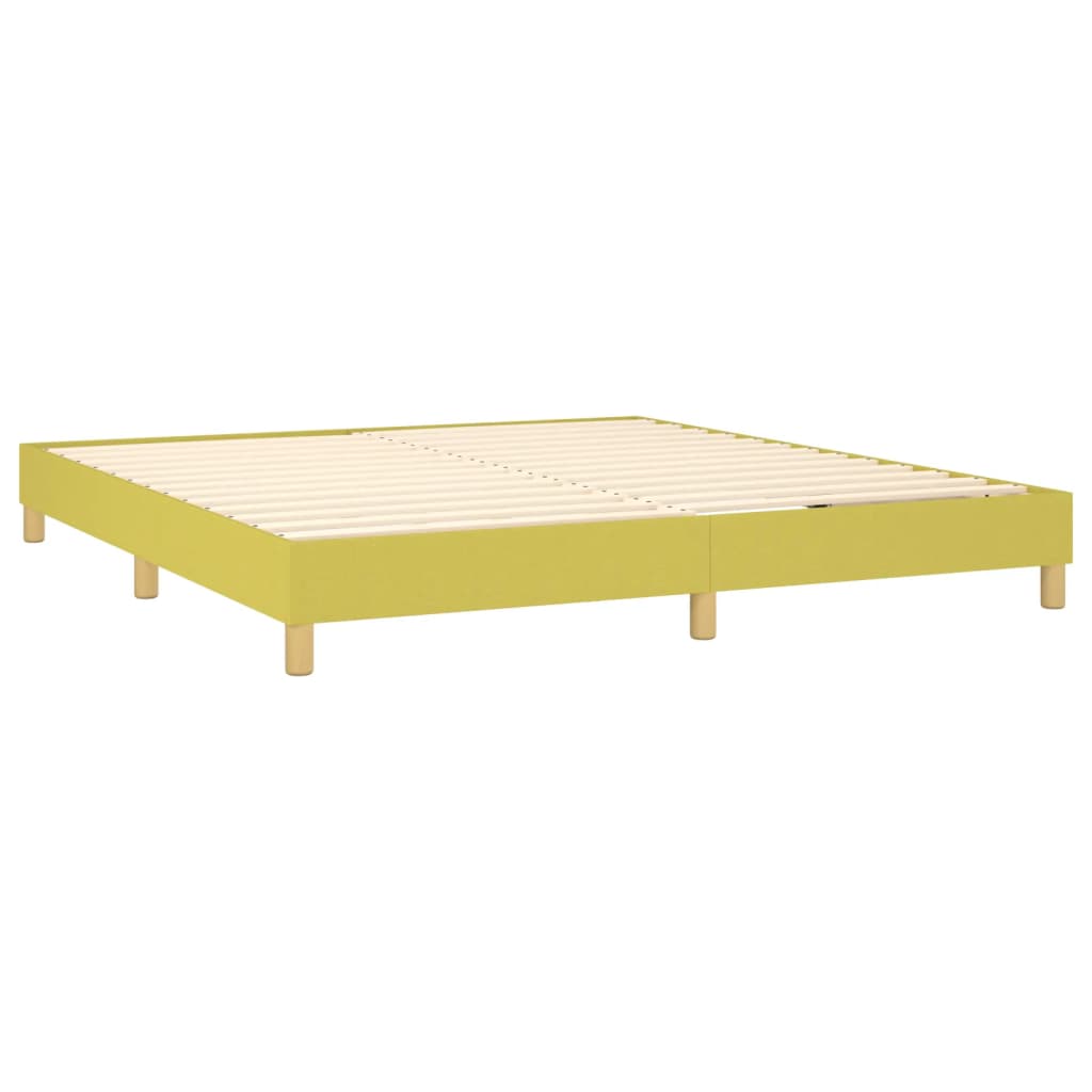 vidaXL Estructura de cama sin colchón tela verde 160x200 cm