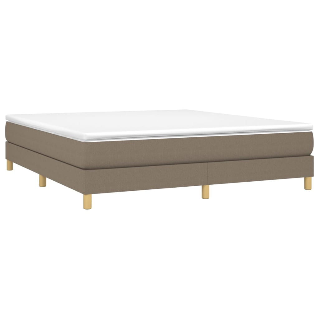 vidaXL Cama sin colchón tela gris taupe 180x200 cm