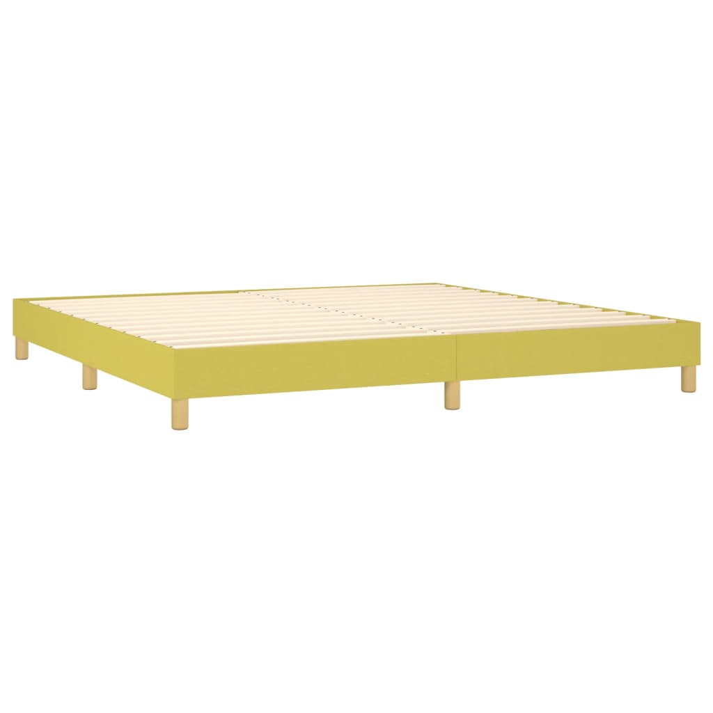 vidaXL Estructura de cama sin colchón tela verde 200x200 cm