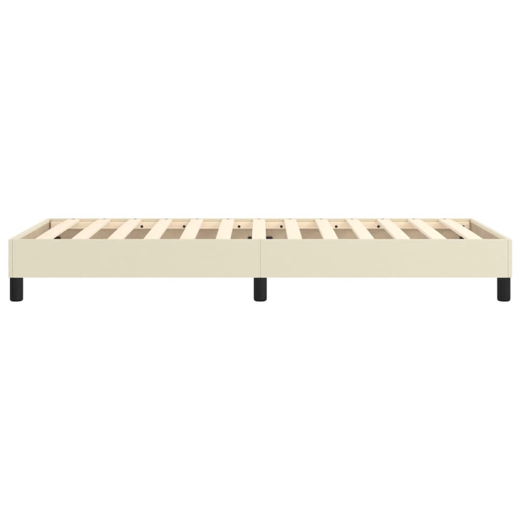 vidaXL Estructura de cama sin colchón cuero sintético crema 90x190 cm