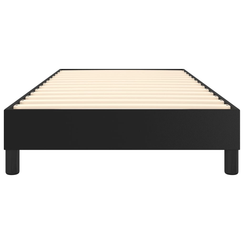 vidaXL Estructura de cama sin colchón cuero sintético negro 90x200 cm