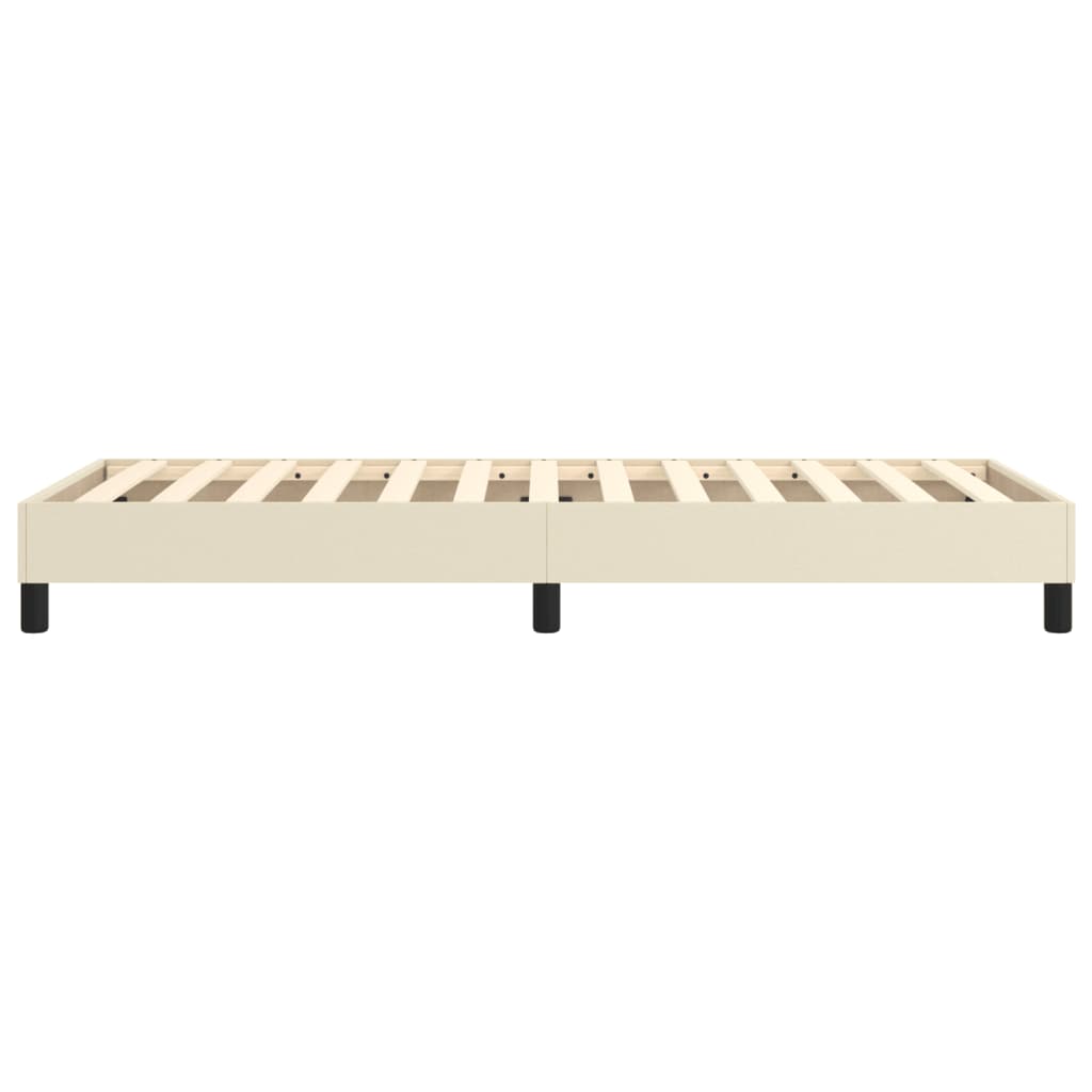 vidaXL Estructura de cama sin colchón cuero sintético crema 90x200 cm