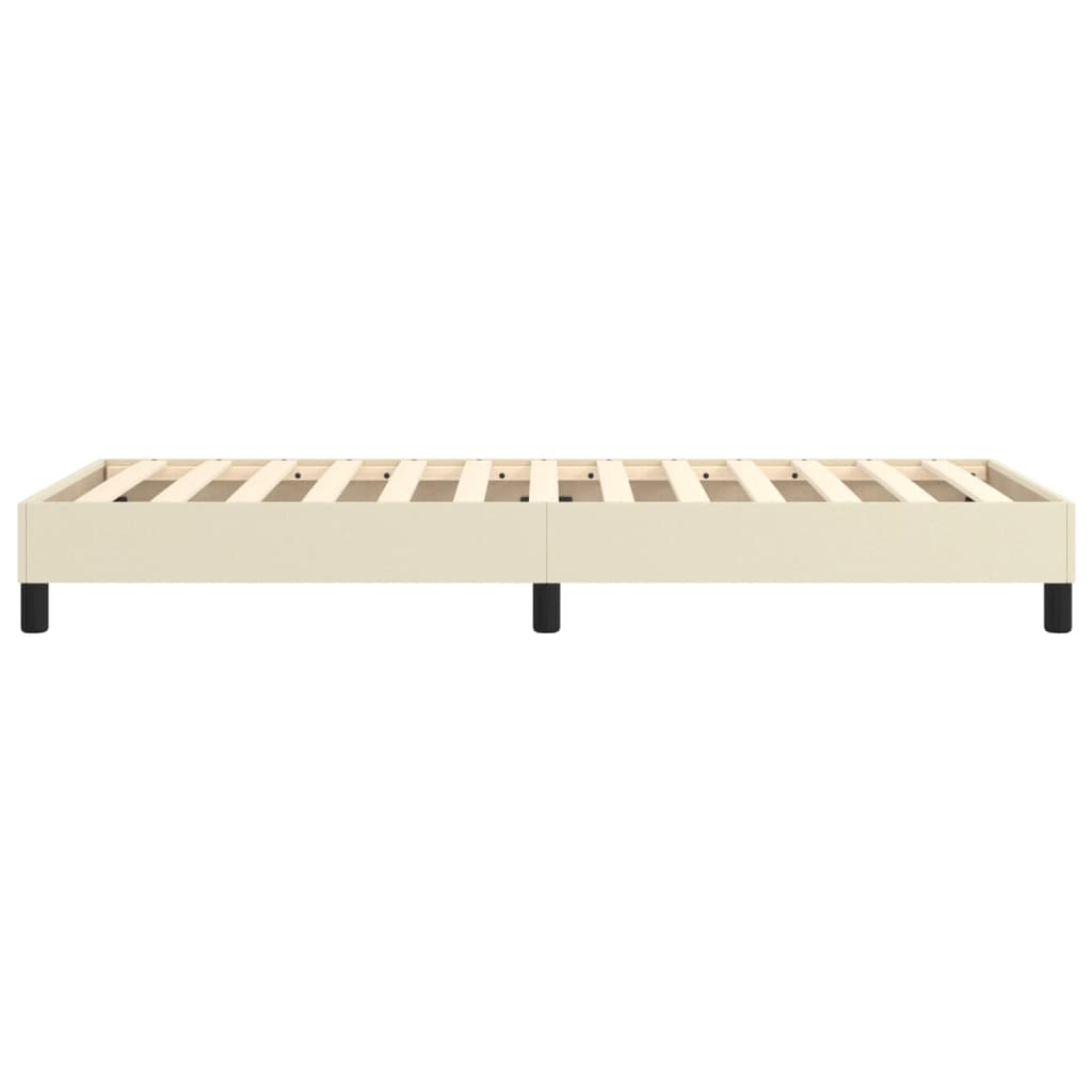 vidaXL Estructura de cama sin colchón cuero sintético crema 100x200 cm