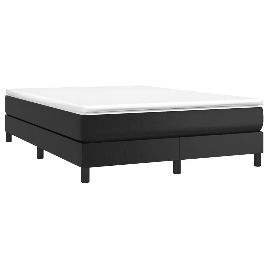 vidaXL Estructura de cama sin colchón cuero sintético negro 140x200 cm