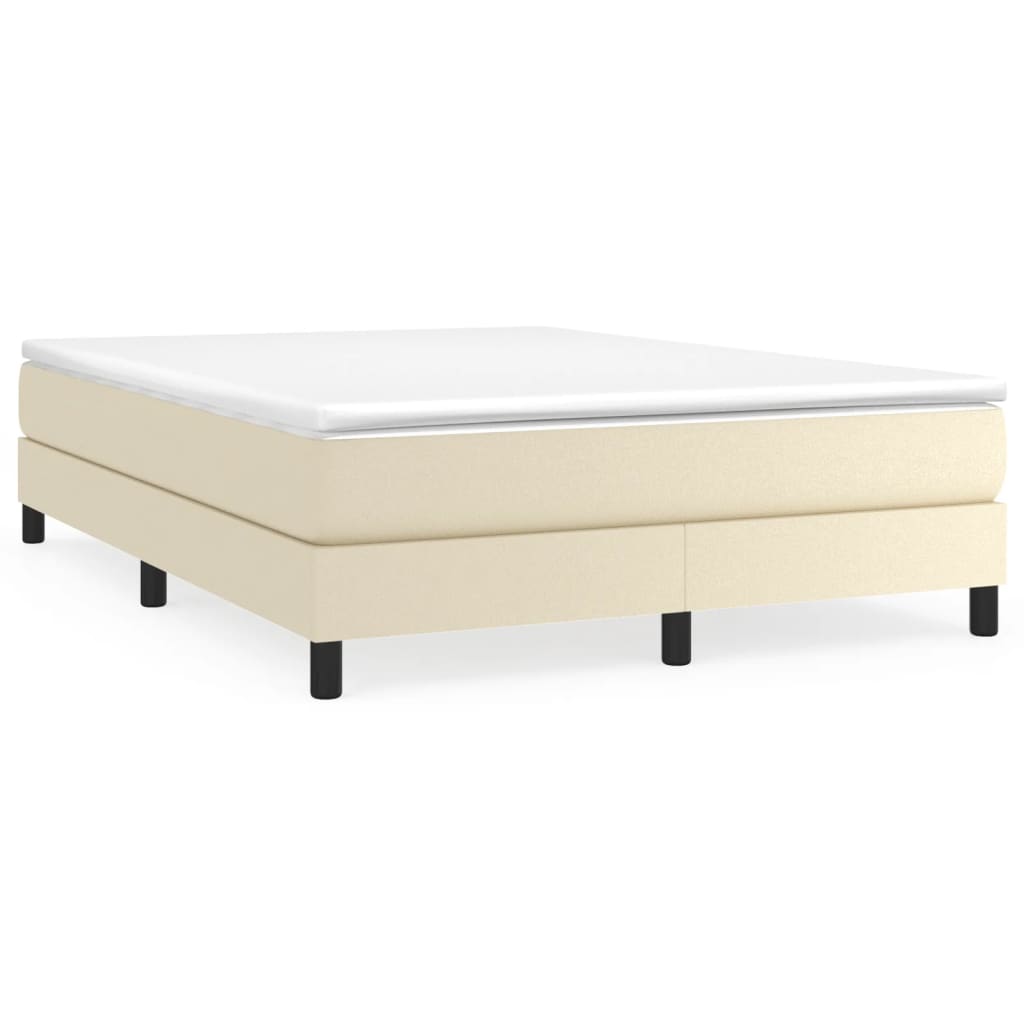 vidaXL Estructura de cama sin colchón cuero sintético crema 140x200 cm