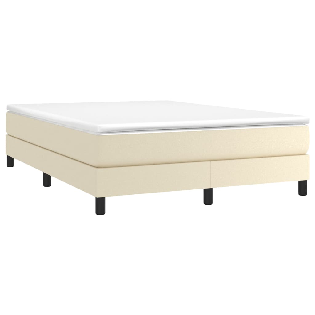 vidaXL Estructura de cama sin colchón cuero sintético crema 140x200 cm