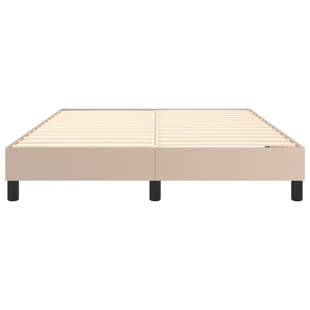 vidaXL Estructura cama sin colchón cuero sintético capuchino 140x200cm