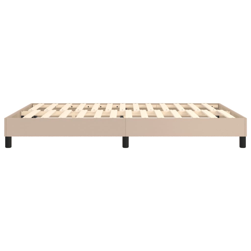 vidaXL Estructura cama sin colchón cuero sintético capuchino 140x200cm