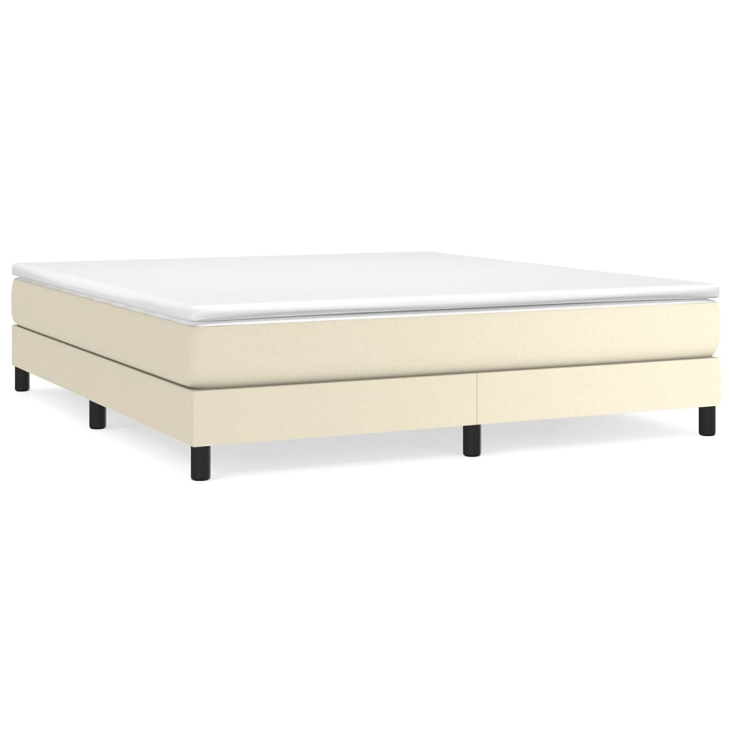 vidaXL Estructura de cama sin colchón cuero sintético crema 160x200 cm