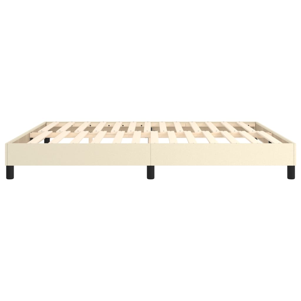 vidaXL Estructura de cama sin colchón cuero sintético crema 160x200 cm