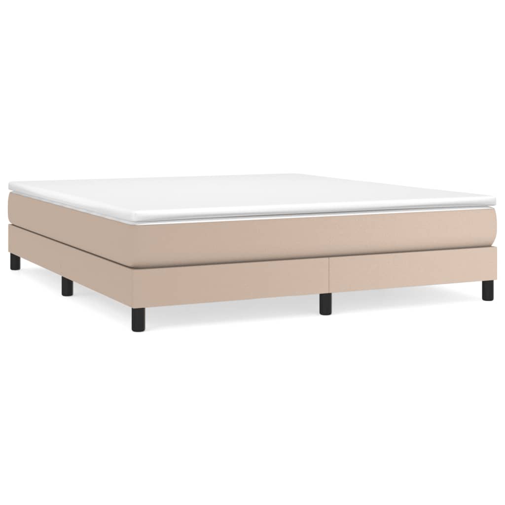 vidaXL Estructura cama sin colchón cuero sintético capuchino 160x200cm