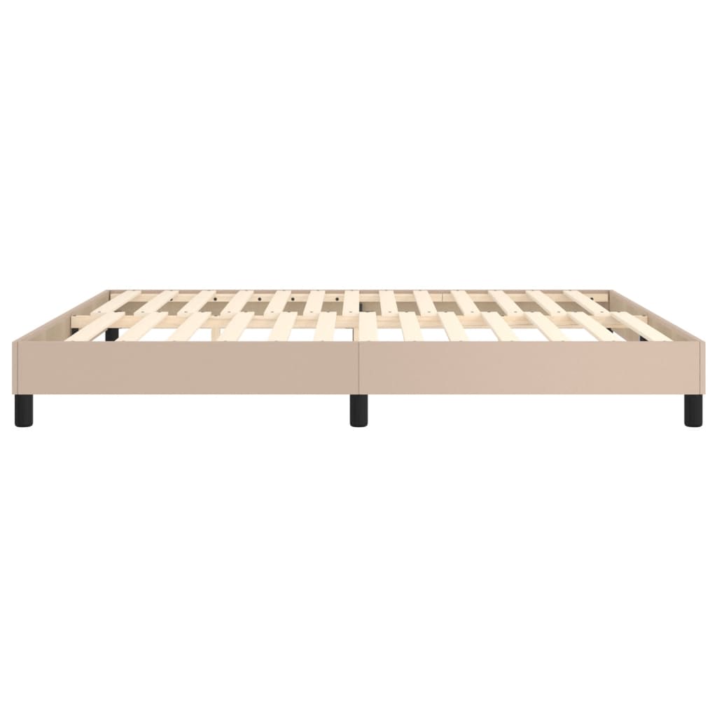 vidaXL Estructura cama sin colchón cuero sintético capuchino 160x200cm