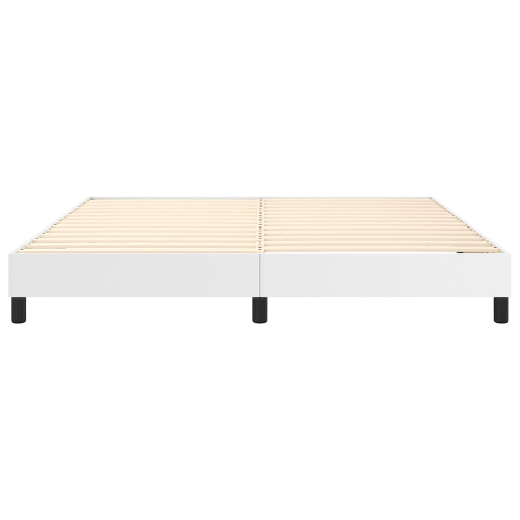 vidaXL Estructura de cama sin colchón cuero sintético blanco 180x200cm