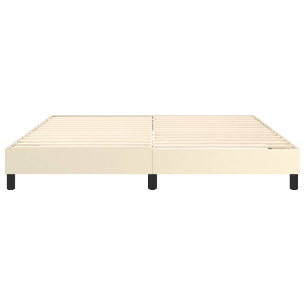 vidaXL Estructura de cama sin colchón cuero sintético crema 180x200 cm