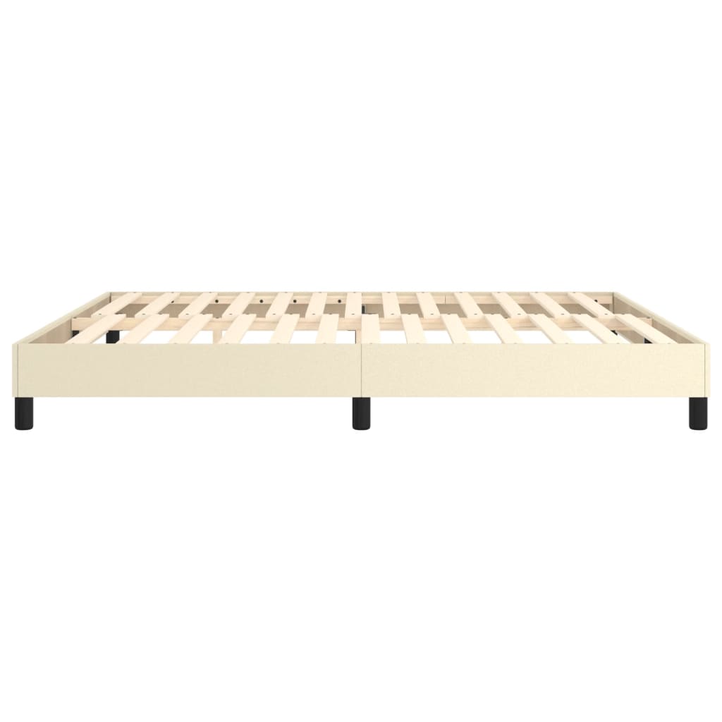 vidaXL Estructura de cama sin colchón cuero sintético crema 180x200 cm