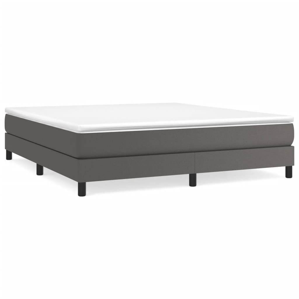 vidaXL Estructura de cama sin colchón cuero sintético gris 180x200 cm