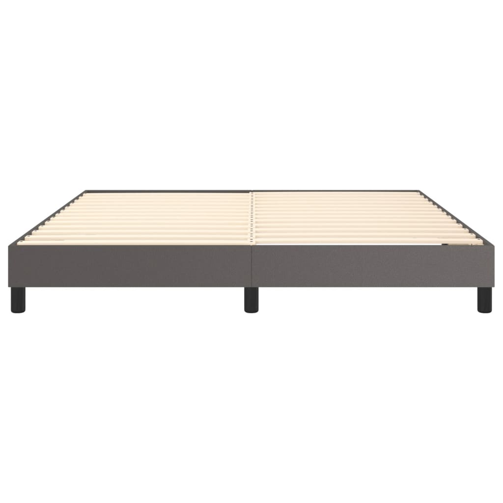 vidaXL Estructura de cama sin colchón cuero sintético gris 180x200 cm