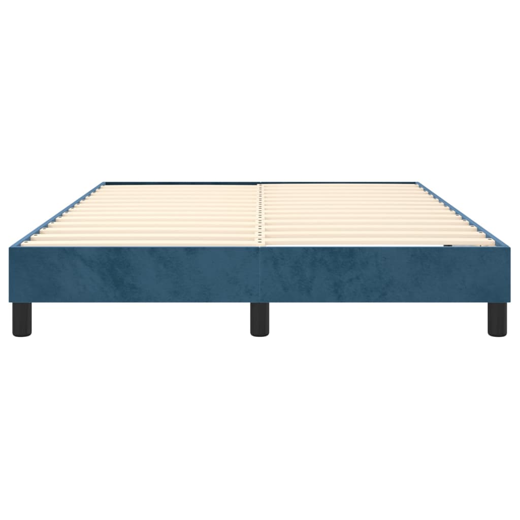 vidaXL Estructura de cama sin colchón terciopelo azul oscuro 140x190cm