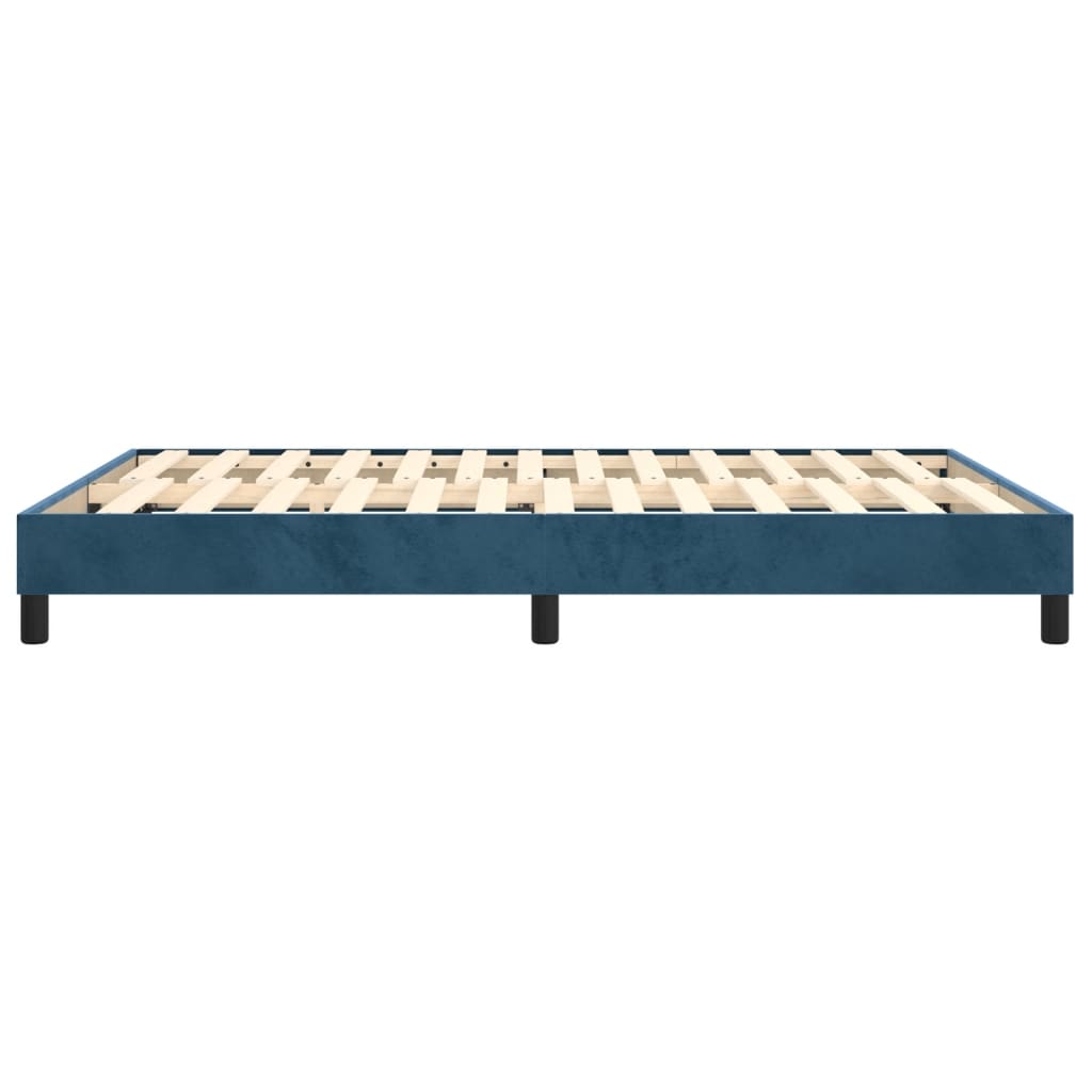 vidaXL Estructura de cama sin colchón terciopelo azul oscuro 140x190cm