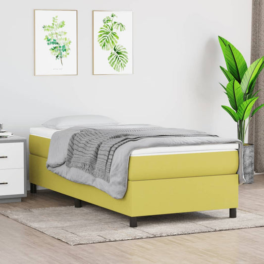 vidaXL Estructura de cama sin colchón tela verde 90x190 cm