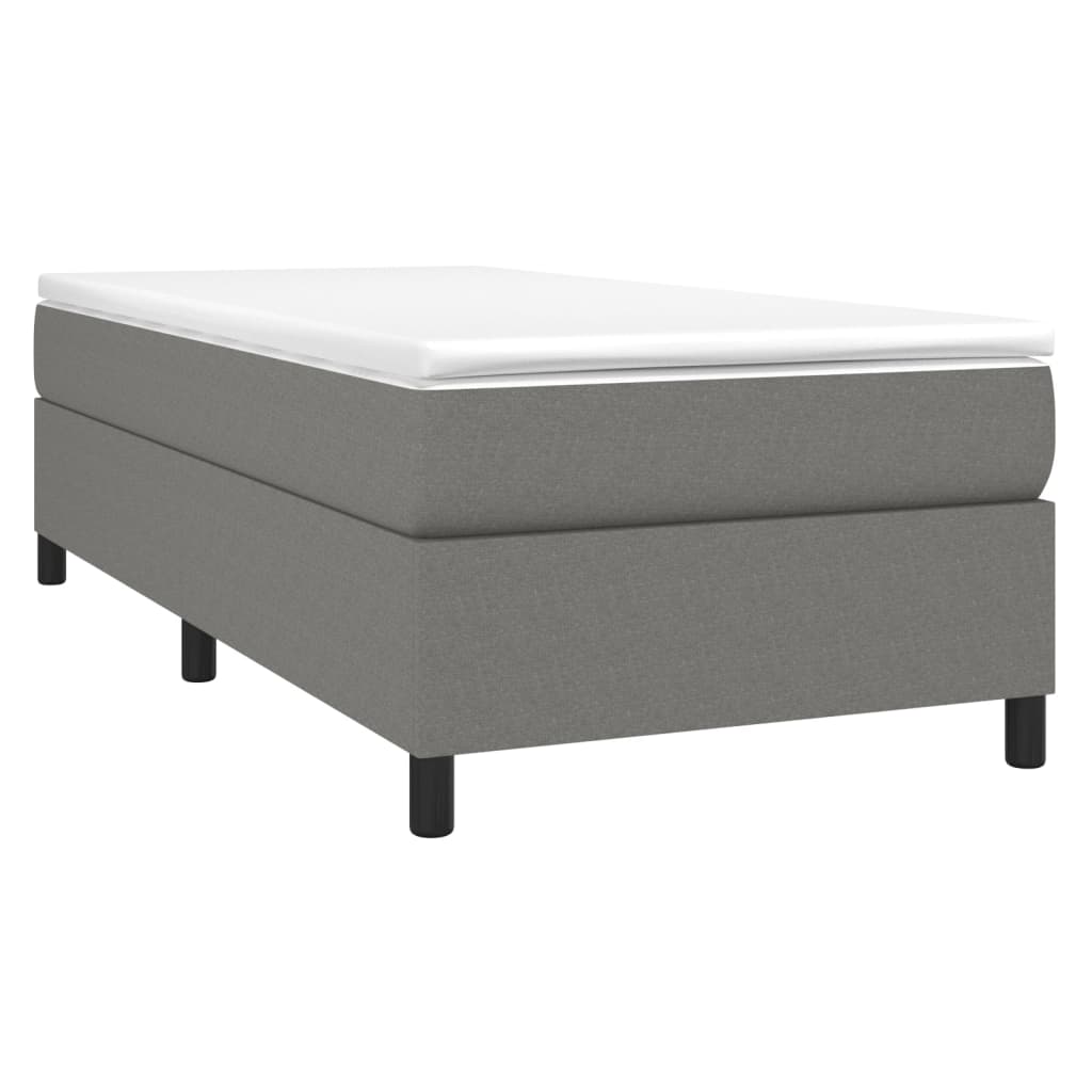 vidaXL Estructura de cama sin colchón tela gris oscuro 90x200 cm